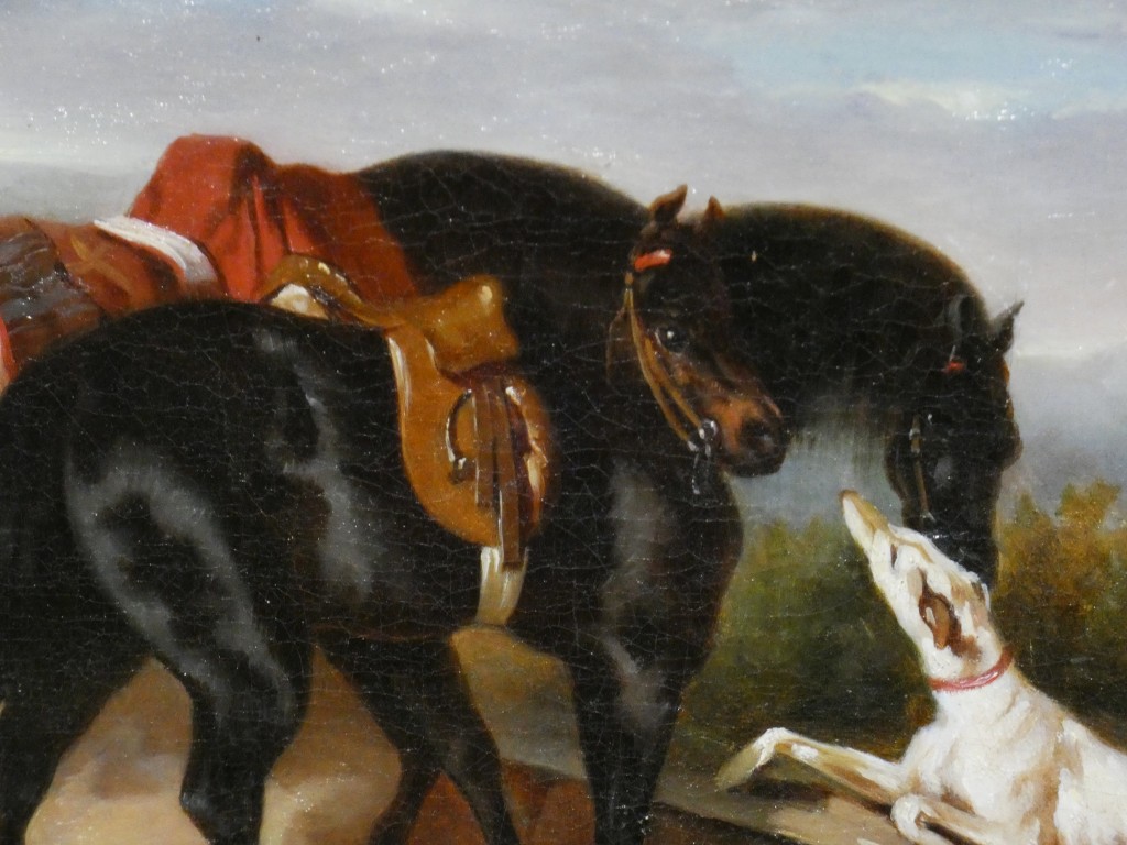 Entourage d’Alfred de Dreux – Rendez-vous de chasse aux chevaux – XIXe siècle – Image 11