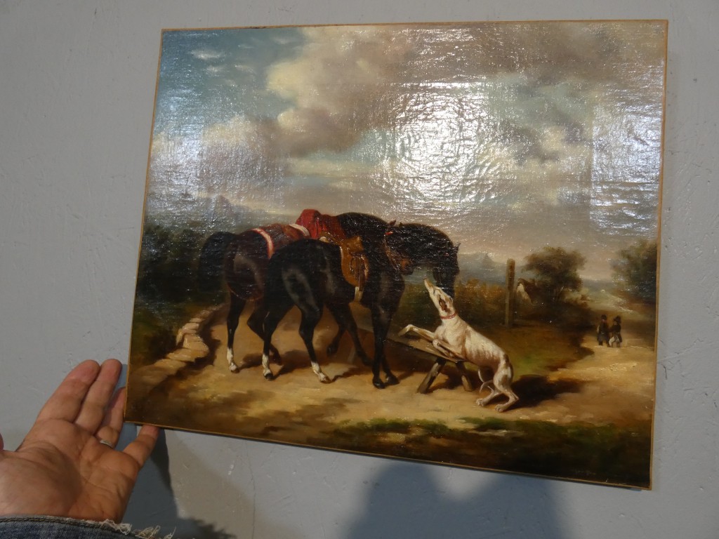 Entourage d’Alfred de Dreux – Rendez-vous de chasse aux chevaux – XIXe siècle – Image 14