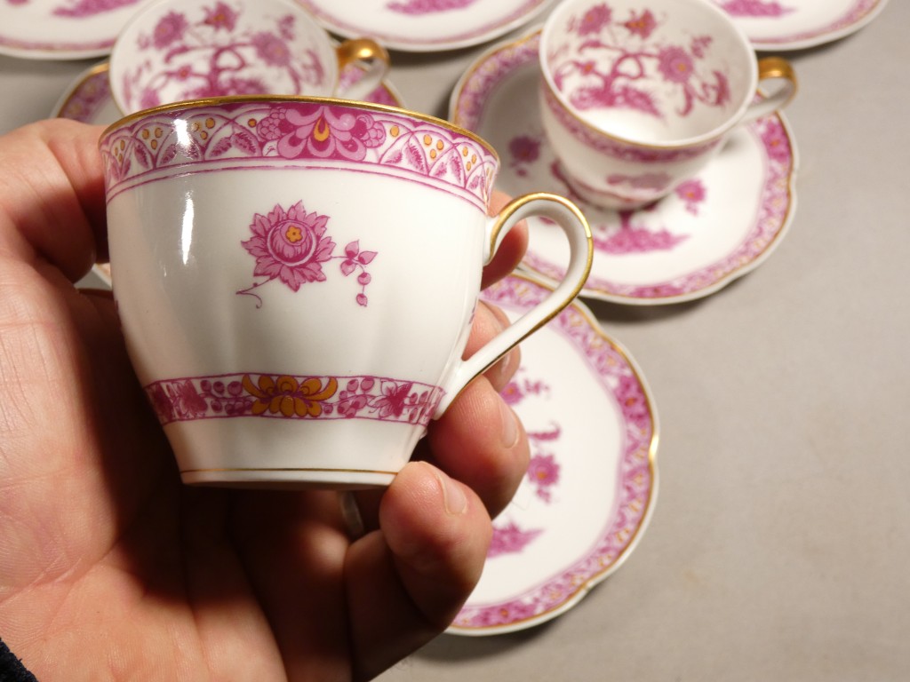Haviland Limoges Arbre des Indes pourpre, service à café pour 10 personnes en porcelaine – Image 8