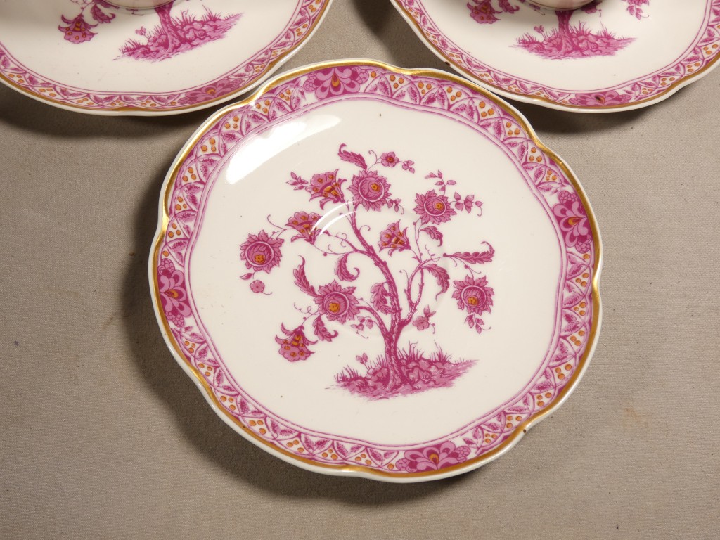 Haviland Limoges Arbre des Indes pourpre, service à café pour 10 personnes en porcelaine – Image 9